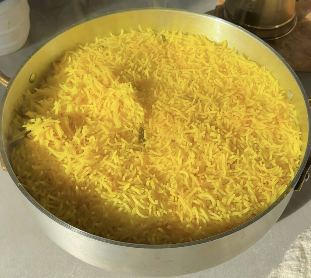 yellow rice for shawarma rice bowl