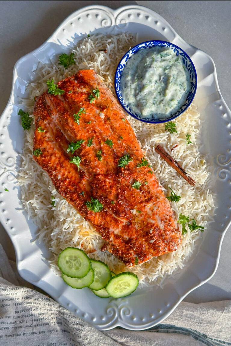 Easy and Healthy Baked Salmon With Rice