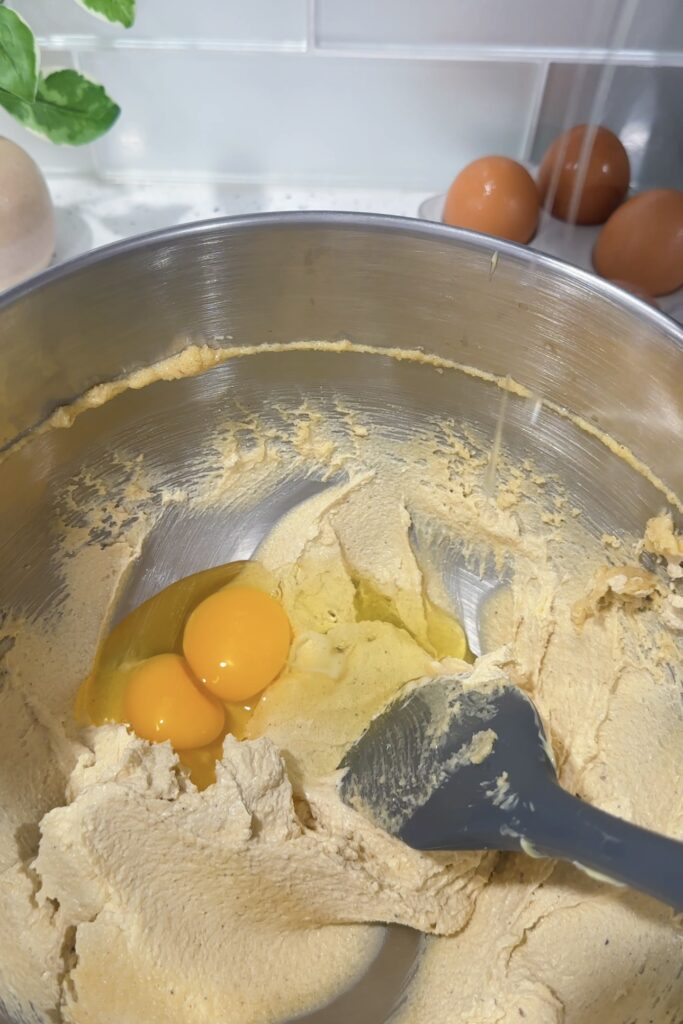 whisk in eggs